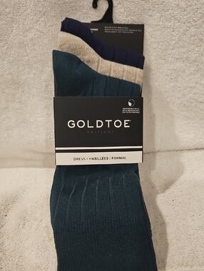 GOLD TOE 3 PACK DRESS SOCKS